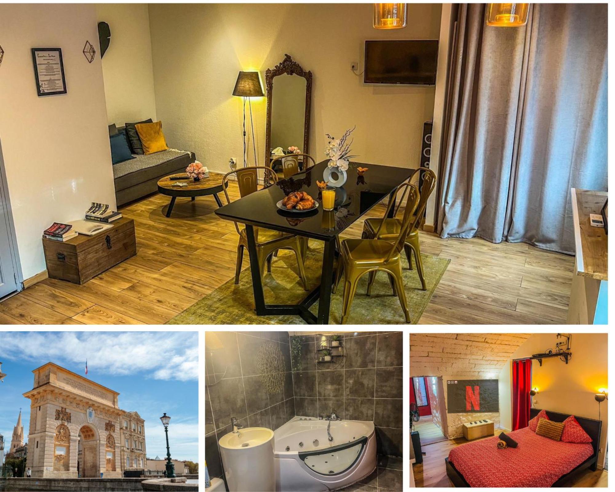 La Du Triomphe - Bain Balneotherapie,netflix Apartment Montpellier